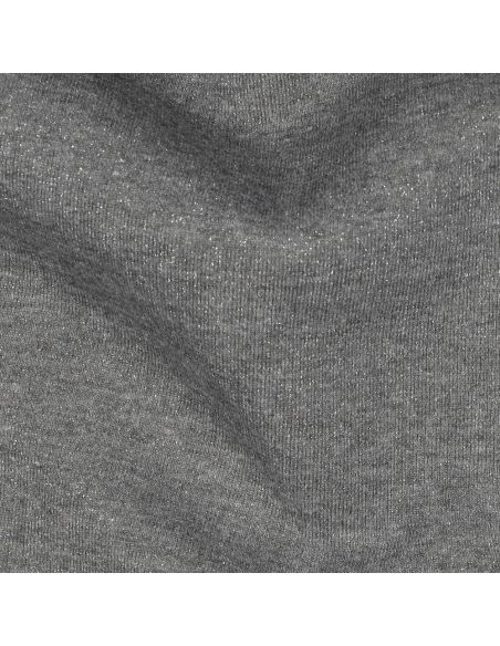 Tessuto felpato glitterato - Grigio scuro