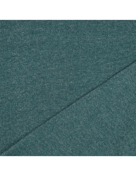 Tessuto felpato glitterato - Blu petrolio