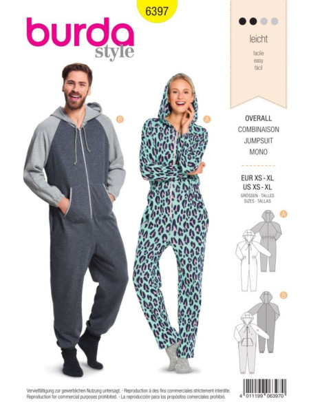 Modello di tuta - Burda 6397
