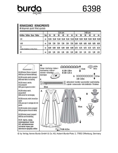 Modello di costume - Burda 6398
