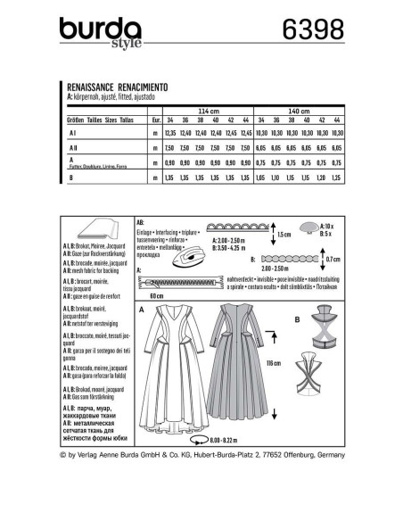Modello di costume - Burda 6398