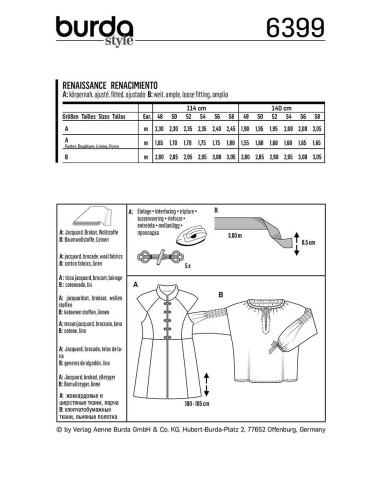 Modello di costume - Burda 6399