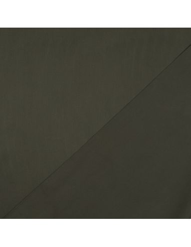 Tessuto satin di cotone - Verde militare