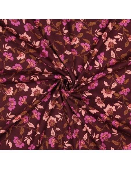 Tessuto viscosa pesante stretch Rosella - Bordeaux