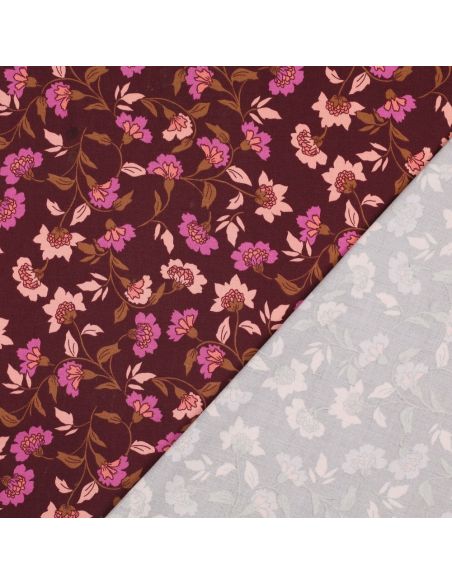Tessuto viscosa pesante stretch Rosella - Bordeaux