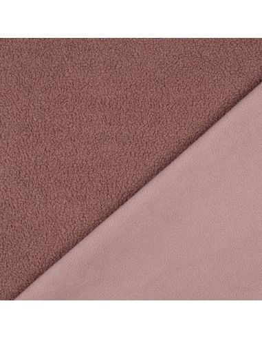 Tessuto in pile Teddy double face - Blush
