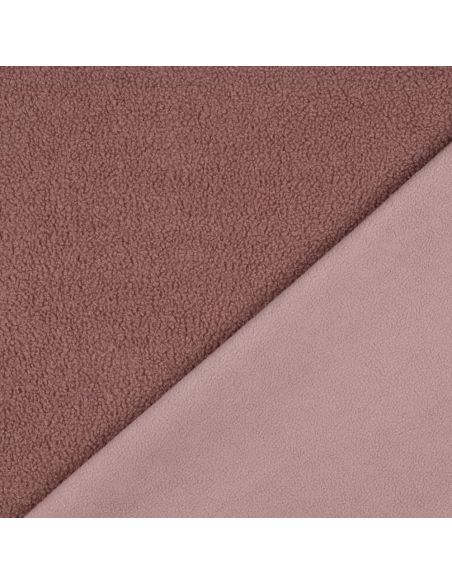 Tessuto in pile Teddy double face - Blush