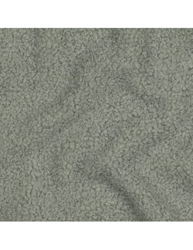 Tessuto in pile Teddy double face - Verde grigio