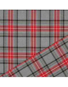 Tessuti tartan scozzesi - Rosso e grigio