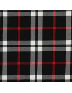 Tessuti tartan scozzesi - Nero, bianco e rosso 2