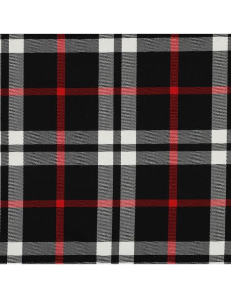 Tessuti tartan scozzesi - Nero, bianco e rosso