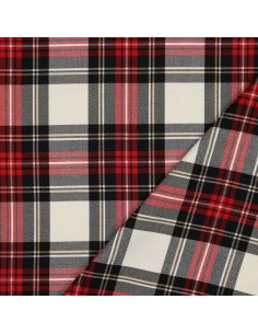 Tessuti tartan scozzesi - Nero, rosso, giallo e bianco