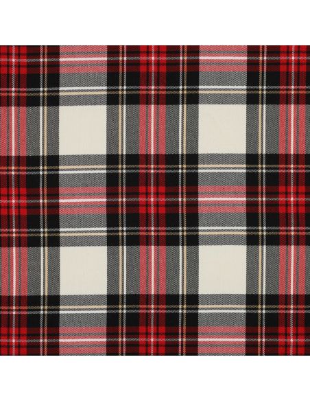 Tessuti tartan scozzesi - Nero, rosso, giallo e bianco