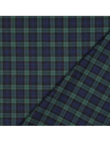 Tessuti tartan scozzesi - Nero, blu e verde