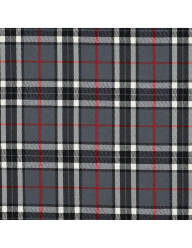 Tessuti tartan scozzesi - Nero, grigio e rosso