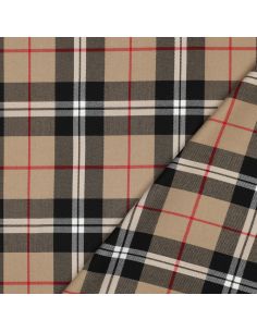 Tessuti tartan scozzesi - Cammello e nero