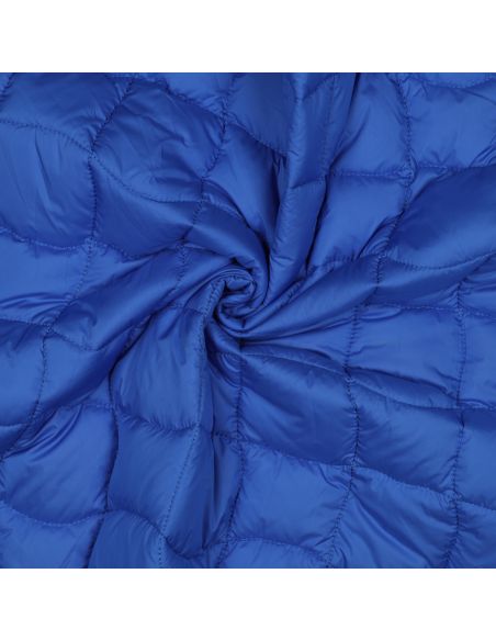 Tessuto trapuntato double face pop - Blu e verde anice