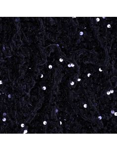 Tessuto paillettes panne di velluto - Blu marino 2