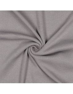 Tessuto jersey a coste - Grigio