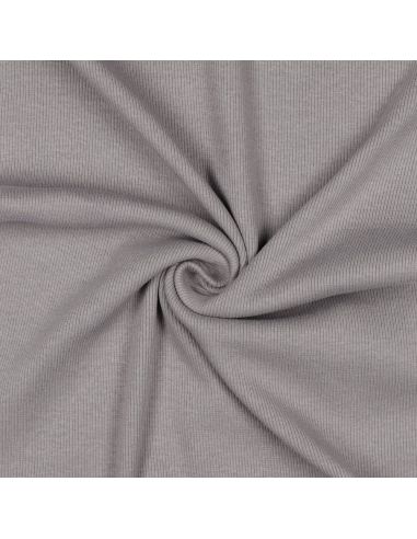 Tessuto jersey a coste - Grigio