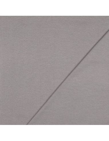 Tessuto jersey a coste - Grigio