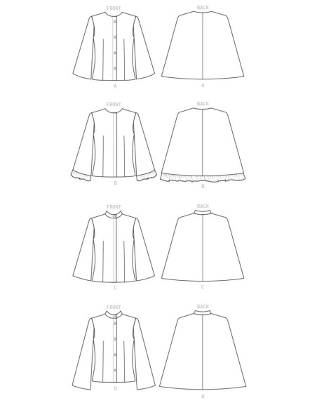 Modello di mantello - Butterick 6603