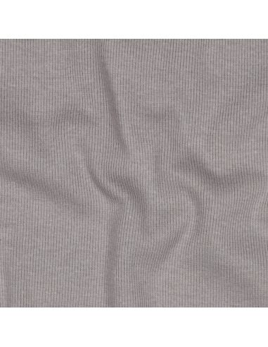 Tessuto jersey a coste - Grigio