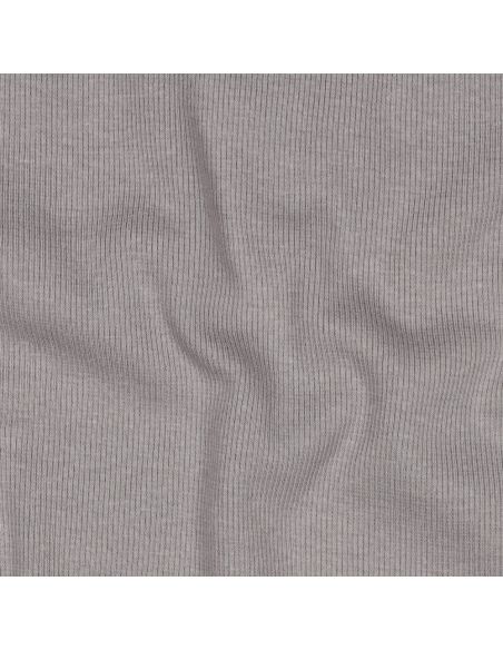 Tessuto jersey a coste - Grigio