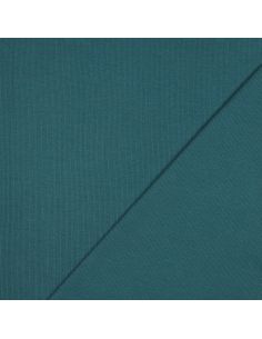 Tessuto jersey a coste - Blu petrolio 2