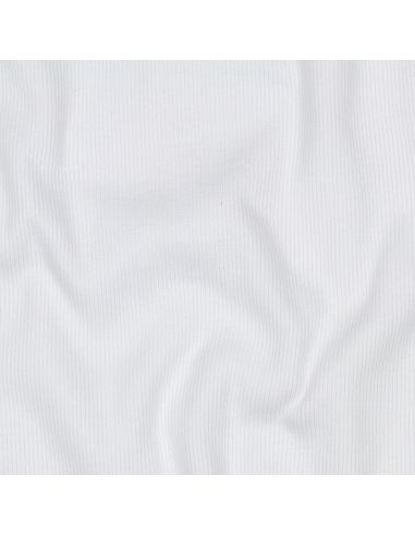 Tessuto jersey a coste - Bianco
