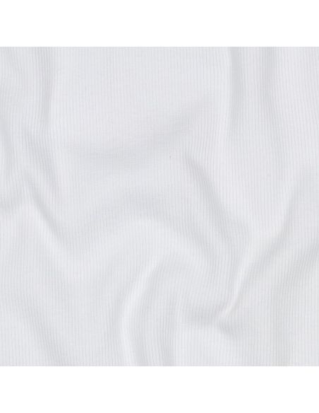 Tessuto jersey a coste - Bianco