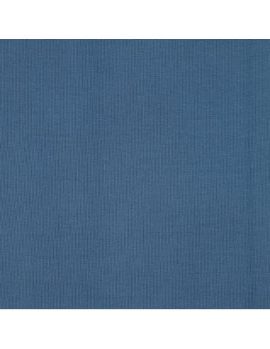 Tessuto jersey a coste - Blu jeans