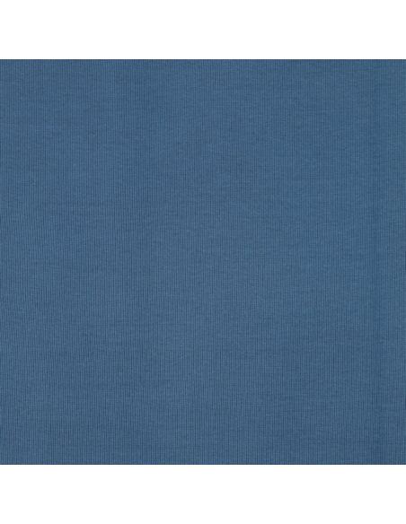 Tessuto jersey a coste - Blu jeans