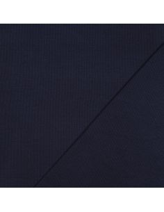 Tessuto jersey a coste - Blu marino 2
