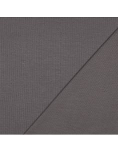 Tessuto jersey a coste - Grigio scuro 2
