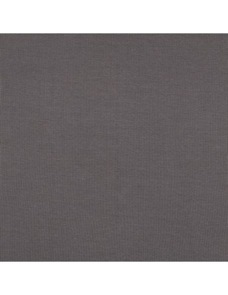 Tessuto jersey a coste - Grigio scuro