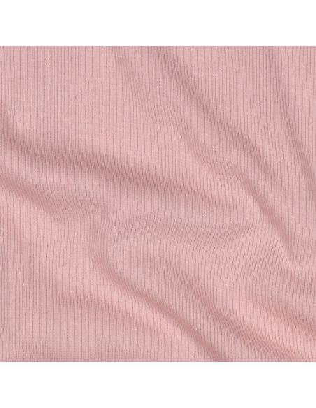 Tessuto jersey a coste - Blush