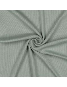 Tessuto jersey a coste - Verde grigio