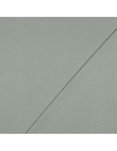 Tessuto jersey a coste - Verde grigio