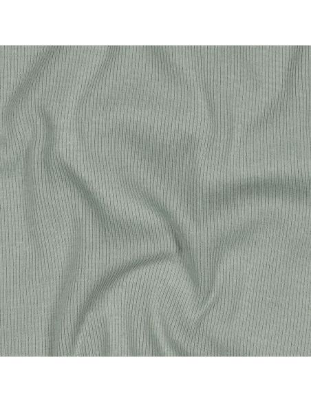 Tessuto jersey a coste - Verde grigio