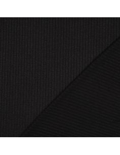 Tessuto a maglia a coste lurex - Nero argentato 2
