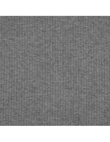 Tessuto a maglia a coste lurex - Grigio argento