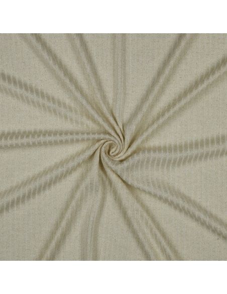 Tessuto a maglia a coste lurex - Ecru dorato