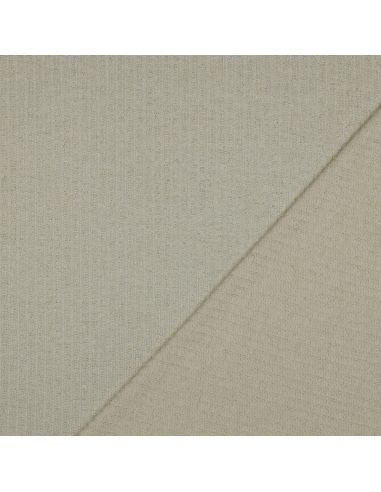 Tessuto a maglia a coste lurex - Ecru dorato