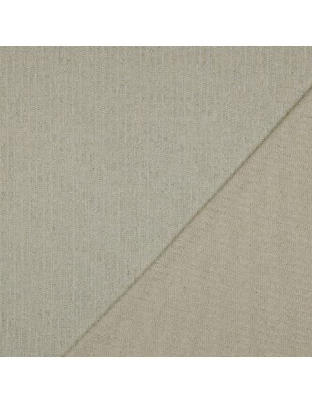 Tessuto a maglia a coste lurex - Ecru dorato