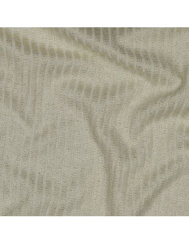 Tessuto a maglia a coste lurex - Ecru dorato