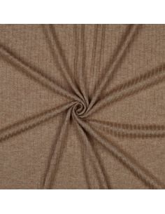 Tessuto a maglia a coste lurex - Beige dorato
