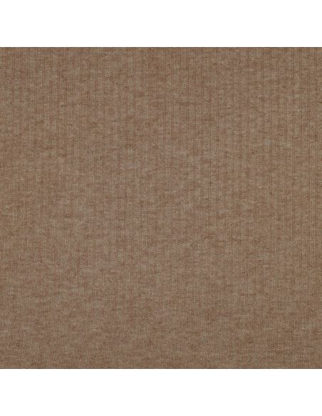 Tessuto a maglia a coste lurex - Beige dorato