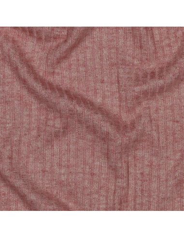 Tessuto a maglia a coste lurex - Rosa dorato