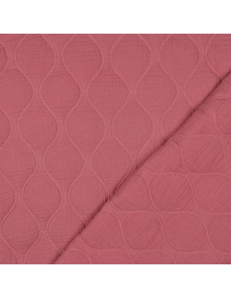 Tessuto trapuntato doppia garza - Lampone